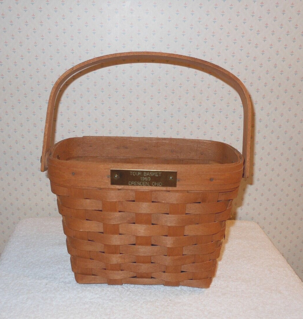 Vintage Longaberger 1989 Dresden, Ohio Tour Basket With Handle | eBay