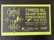 1993 Vintage Cypress Hill Rage Against the Machine Mammoth Events Poster CO