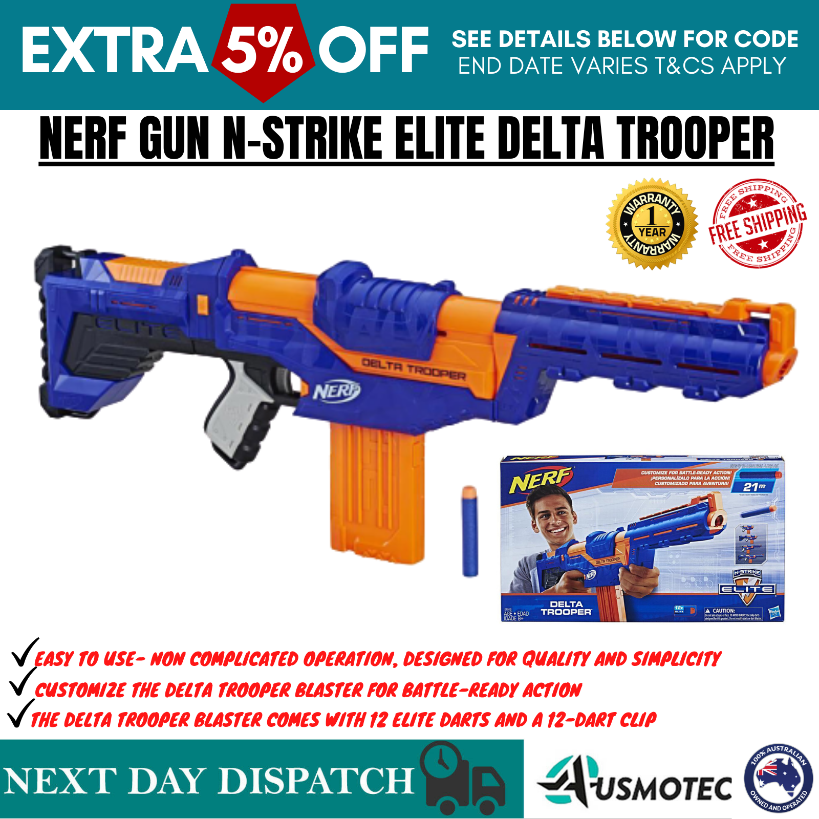 nerf delta trooper gun