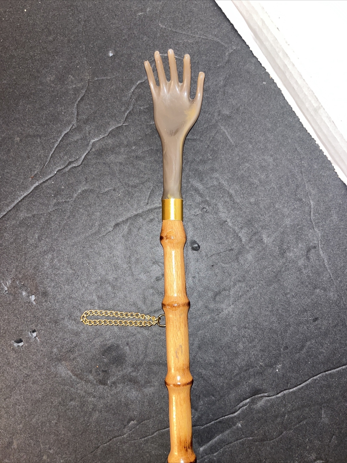 Vintage Bamboo Shoe Horn and Back Scratcher Measures 21 5/8" Original