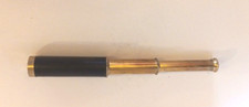 Vintage Handheld brass Single telescope With Leather , Sea captain's binocular