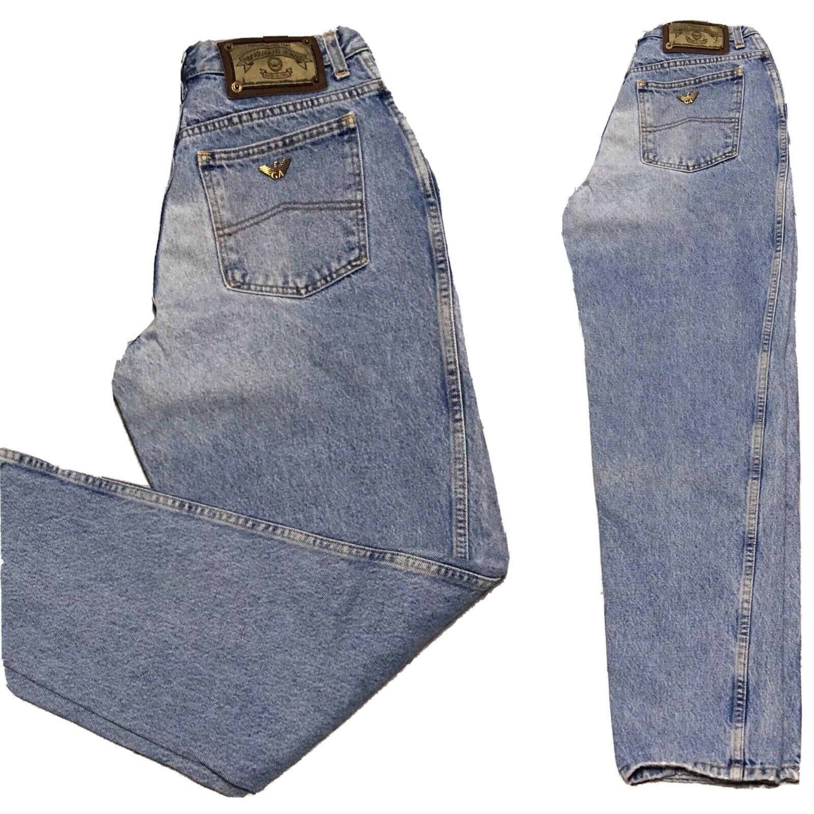 Vintage Armani Jeans Size 32 (28” Waist) High Wai… - image 1