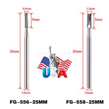 5-50PCS Cirugía quirúrgica dental Fresas redondas carburo tungsteno FGXL 556 558