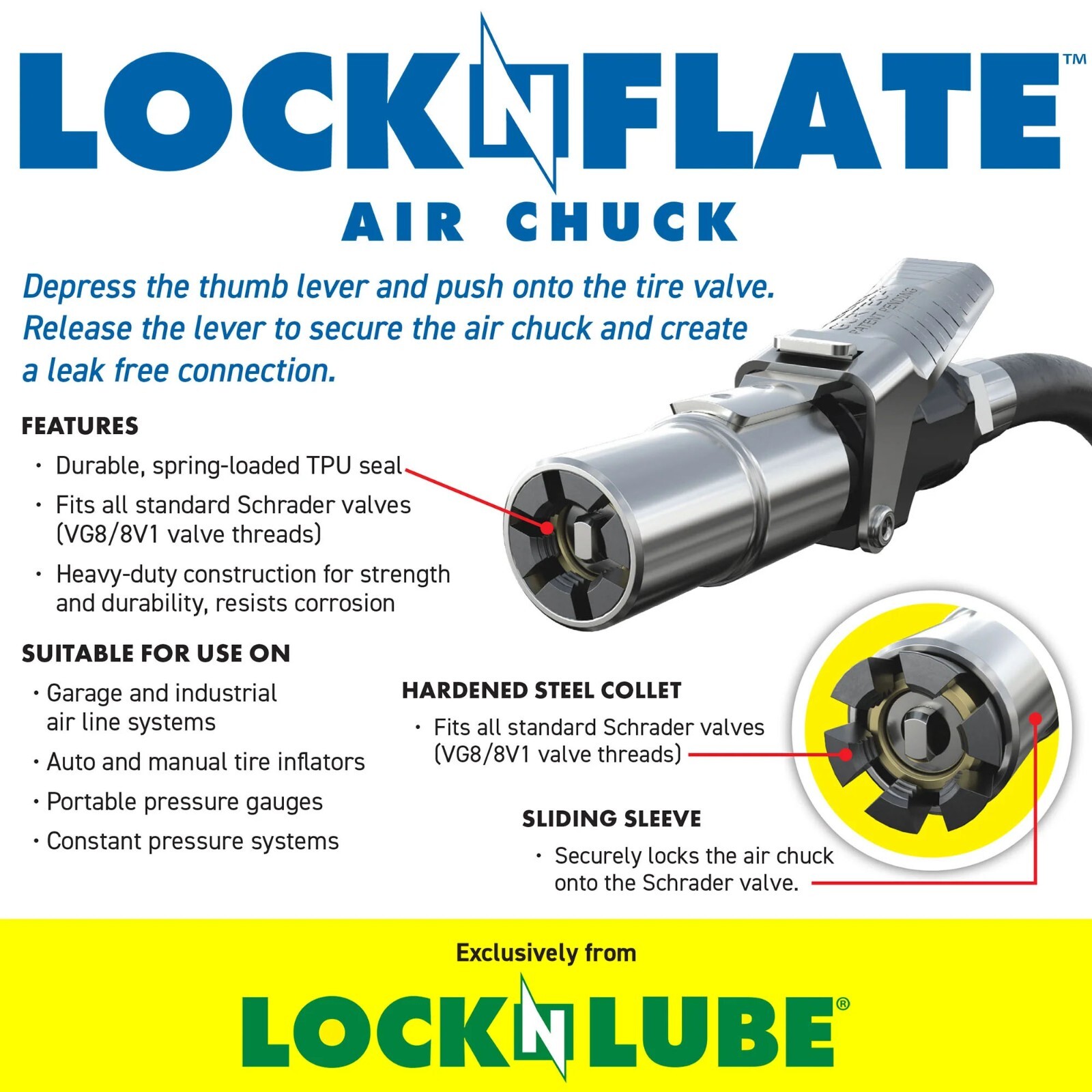 LOCKNFLATE® LOCKING AIR CHUCK eBay