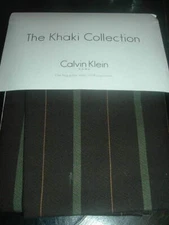 RARE CLASSIC CALVIN KLEIN MOSS TWILL 1 STANDARD SHAM BROWN GREEN YELLOW STRIPES