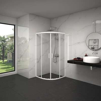 Dusche Duschkabine Eckdusche Glasdusche White Factory Round 90 x 90 x 200 cm
