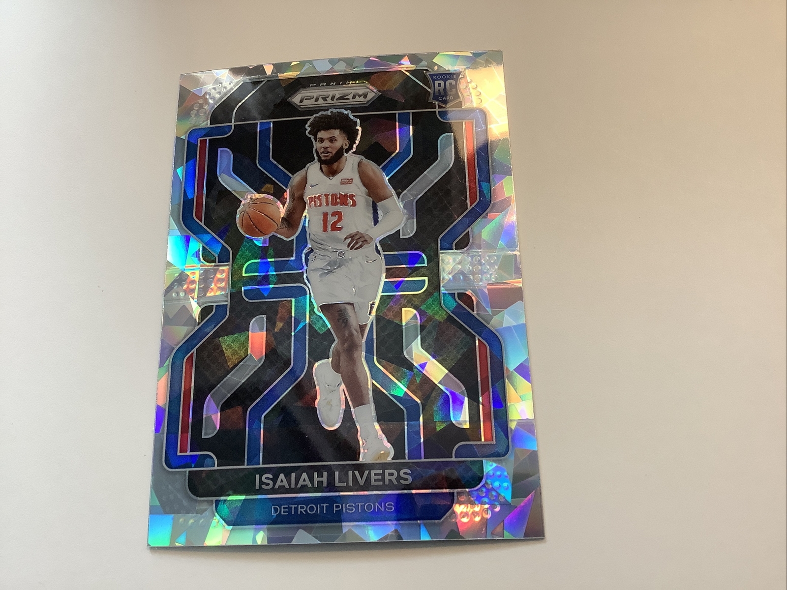 Isaiah Livers 2021-22 Prizm Silver Cracked Ice #296 Basketball Card Rookie RC d