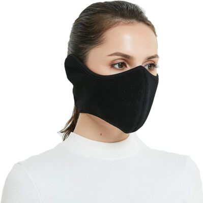 Winter Ear Warmer Protection Fleece Half Face Mask Cover for Outdoor Ski Cycling
