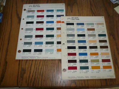 1982 & 1983 Acme Ford Truck Color Chip Paint Sample - Vintage - Two Years
