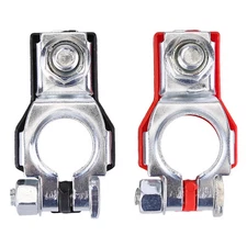 2Pcs Car Battery Terminal Clamp Connectors Positive Negative Release Disconnect