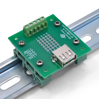 USB Type A Screw Terminal Breakout Board / Interface Module ST-USB-A-R-DIN