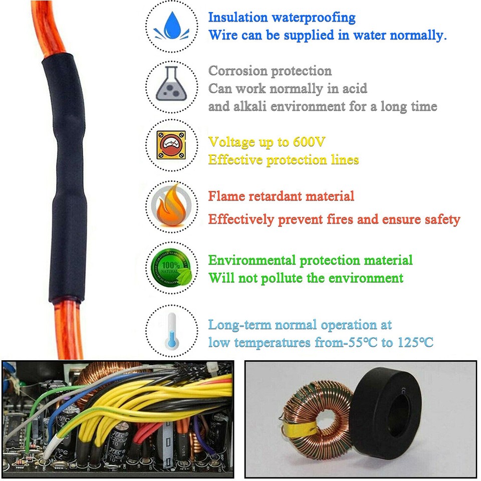 TEMCo 3/4" Marine Heat Shrink Tube - 3:1 Ratio, Adhesive Lined, 4ft Length, Red (Saltwater & Fuel Resistant)