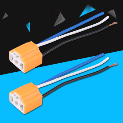 Neu 2Pcs weibliche keramische Scheinwerfer Stecker Adapter Buchse für H4/9003/HB