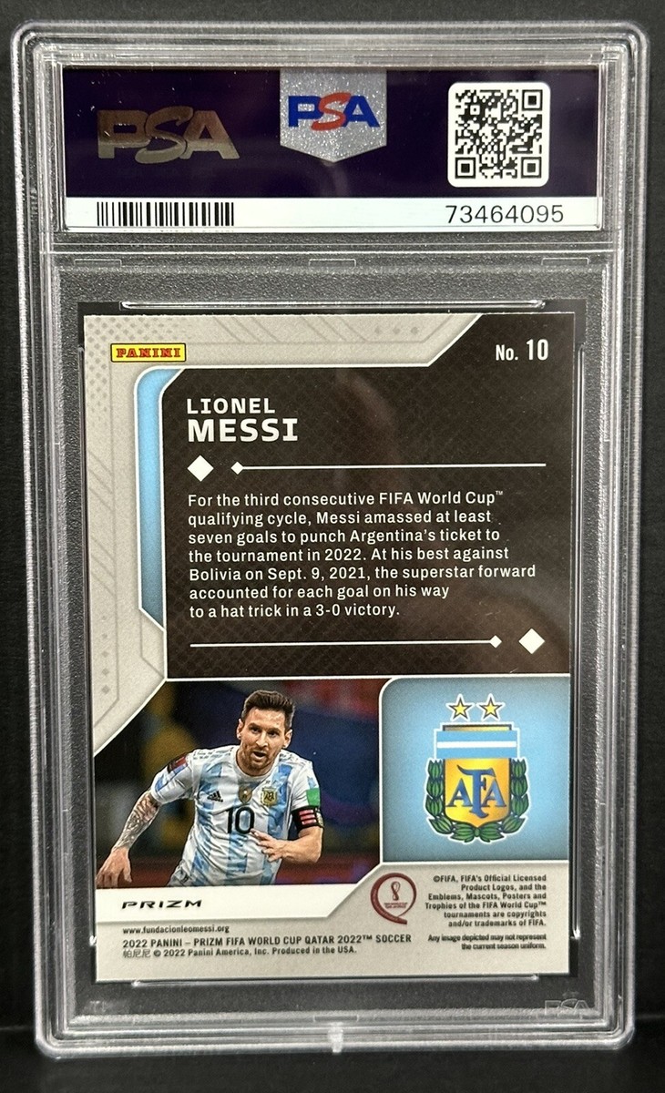 マーカス ラッシュフォード Panini Prizm Silver PSA 9 2022 Panini Prizm World Cup Scorers Club #10 Lionel Messi