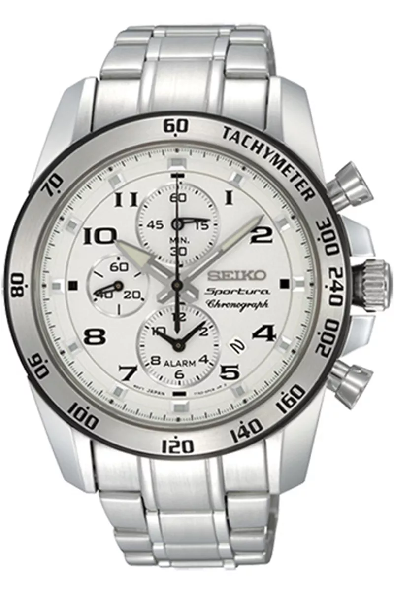 SEIKO SNAE59P1 Men s Sportura Alarm Chronograph Sapphire Crystal