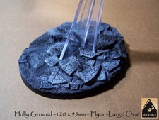 120x95 mm Large oval Flyer RESIN BASES HOLLY GROUND 