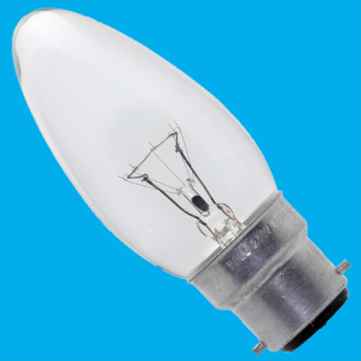 10x 40W klare Kerze dimmbare Filament Glühbirnen, B22, BC, Bajonett Kappe Lampen