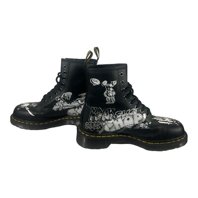 Dr Martens Rick Griffin Leather Boot Pair (1460) - US 6 Black | eBay