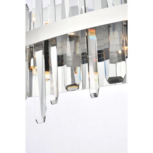 Wall Sconce Bathroom Vanity Chrome and Crystal 6 Light Lighting Fixture 24" - Picture 6 of 7