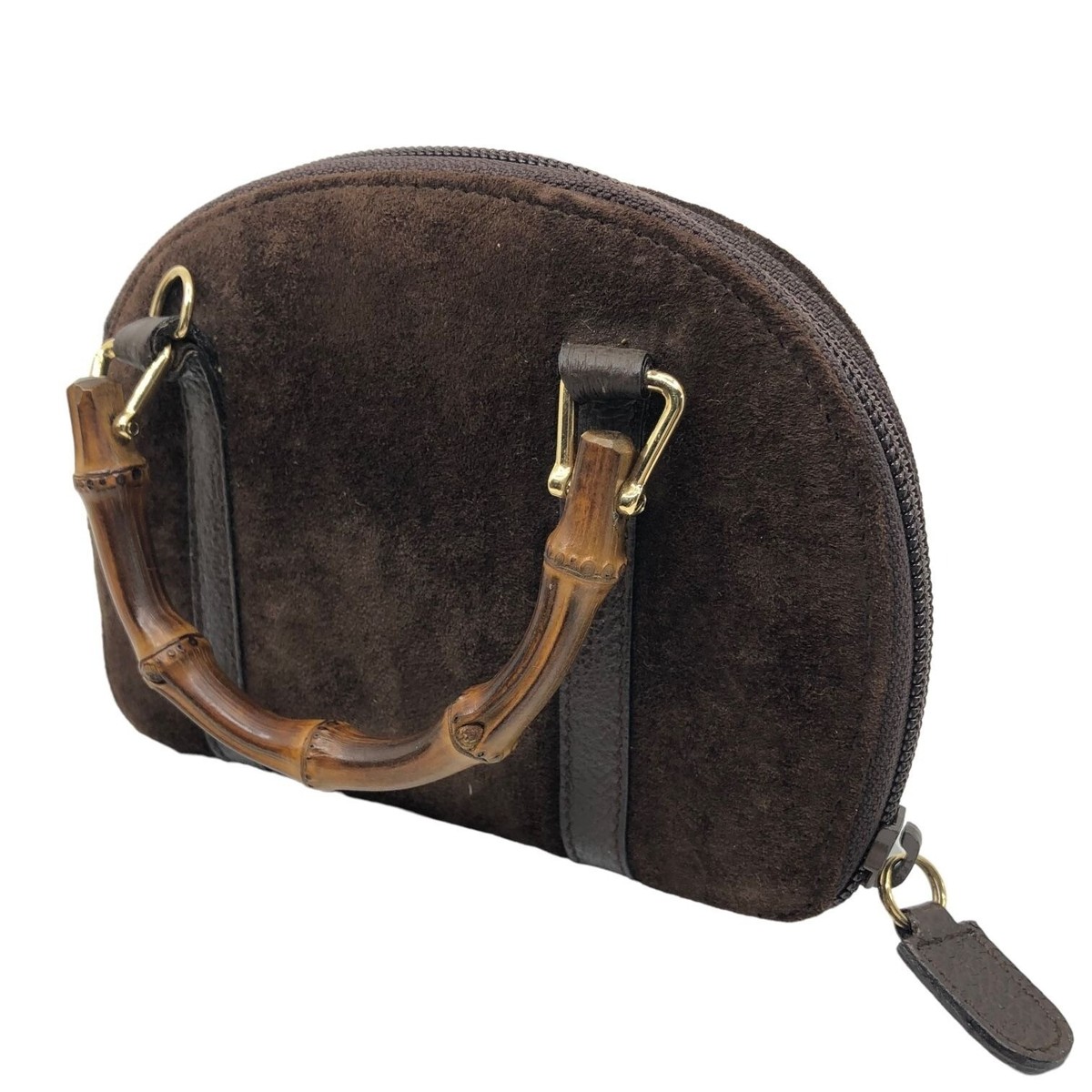 Gucci OLD GUCCI 2WAY mini suede bamboo shoulder bag brown Used | eBay