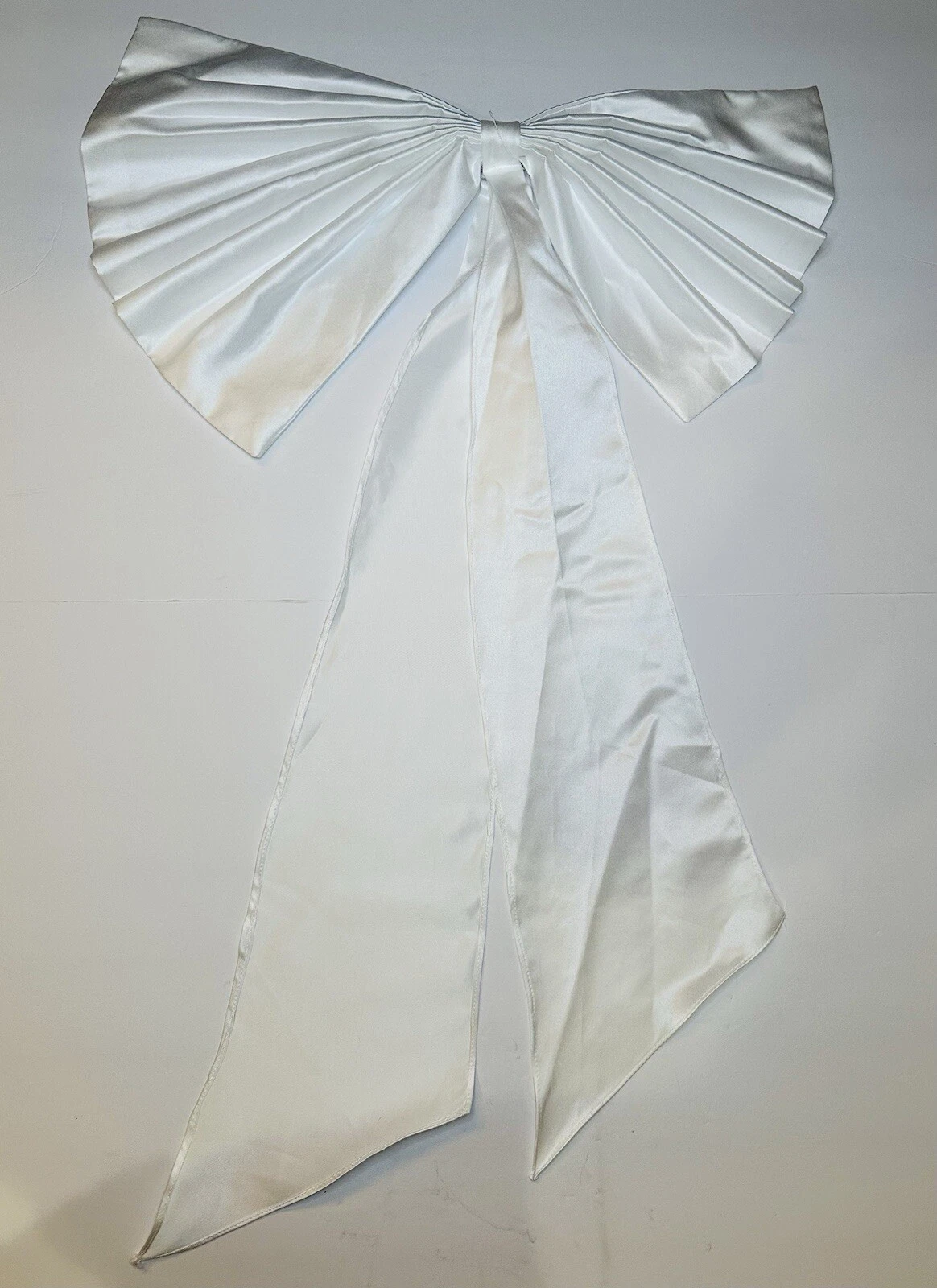 OFF WHITE Abito da sirena crema collo a V bianco 12 abito da sposa personalizzato fiocco treno raso