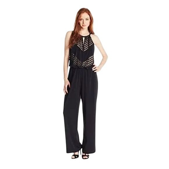 Black London Times Jumpsuit for Women – Boho Evening Wear for Party or Dinner