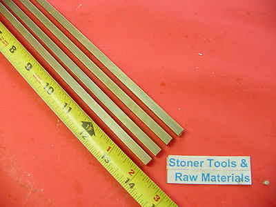 #ad 4 Pieces 1 4quot; x 1 4quot; C360 BRASS SQUARE BAR 14quot; long Solid .25quot; Mill Stock H02 $27.28