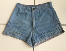 Vintage Jean Nicole Denim Women  s Shorts Zipper Leg Openings Light Blue Size 7/8