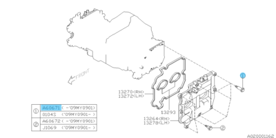 SUBARU FORESTER SG# SH# 04-10 Genuine Valve Cover Bolt 800606710