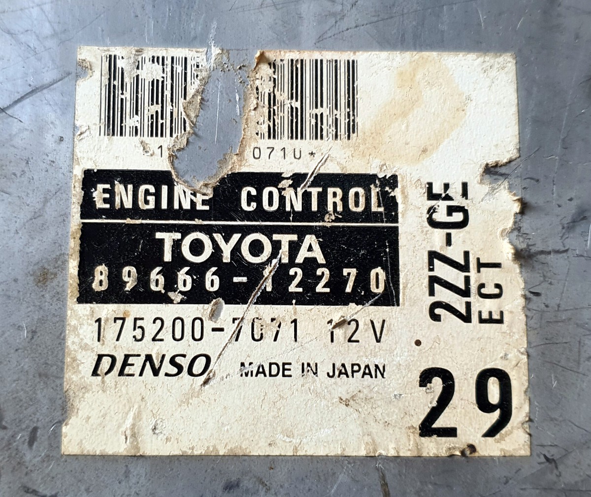 TOYOTA COROLLA, FIELDER 89666-12270 2ZZ-GE Ecu Ecm oem jdm used 