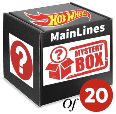 Hot Wheels MainLines Mystery Box Of 20 Assorted DieCast Vehicles - NEW Sealed