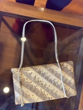 VINTAGE 1970's SNAKESKIN Crossbody Bag Zipper Closure Leather Lining UNUSED