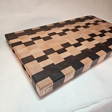 Wood cutting board Walnut  Maple End Grain Butcher Block Handmade 11.5x21