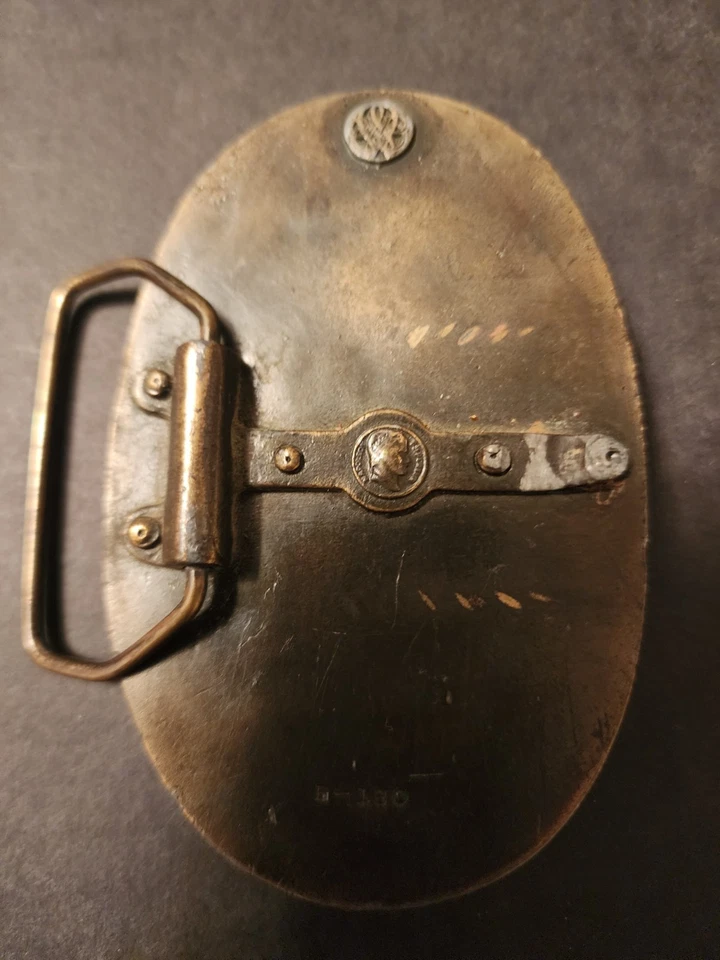 Hebilla de cinturón vintage bergamota obras de latón arte en metal baño bellezas ornamentado 3D Foto 3 de 3