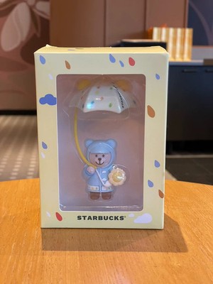 Starbucks China  Summer Rain Or Shine Umbrella Bear Straw Topper (No Straw)-HOT