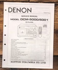 Denon DCM-5000 DCM-5001 CD Player Service Manual Original