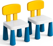 2 Pcs Plastic Toddler Chairs: Kids Chair for Table Birthday Gifts Step Stool Lig