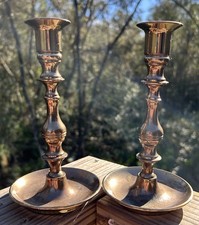 Vintage Pair of Baldwin Solid Brass Taper Can...