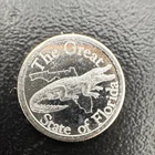 Gold Silver Naples 1 g .999 Fine Silver Round Gator The Great State of Florida