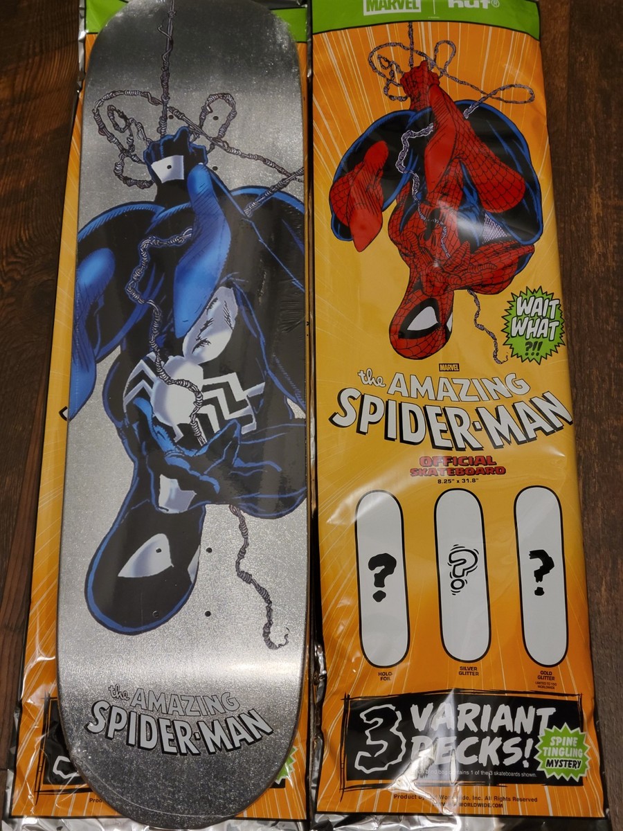 HUF x Marvel Spiderman Skateboard Spider-Man Issue #321 Blind Bag 8.25" Silver