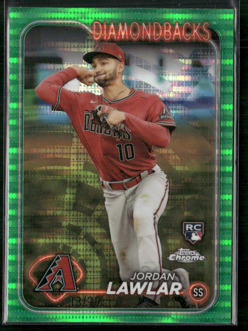 2024 Topps Chrome #229 Jordan Lawlar Green Wave Refractors #/99