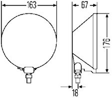 Faro Profondita Alogeno 12V Rotondo Fendinebbia Supplementare Lunga Portata Luce - Miniatura 3