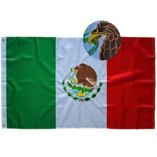 Mexico flag Mexican Flag bandera mexicana 3x5FT Embroidered Double Stitched S...