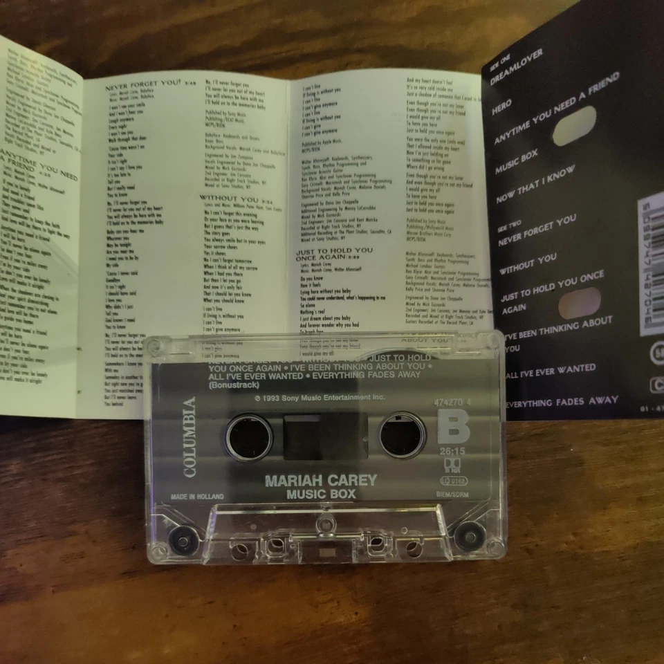 Maria Carey - Music box Cassette VGC 1993 Columbia records - Image 4 of 4