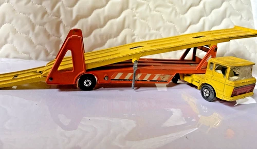 Vintage 1970-71 Matchbox Lesney Super Kings K-11 DAF Car Transporter England HTF