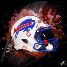 Josh Allen Buffalo Bills Helmet Canvas Art – The Crown Collection