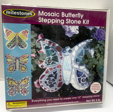 Milestones Mosaic Butterfly Stepping Stone Craft Kit NEW