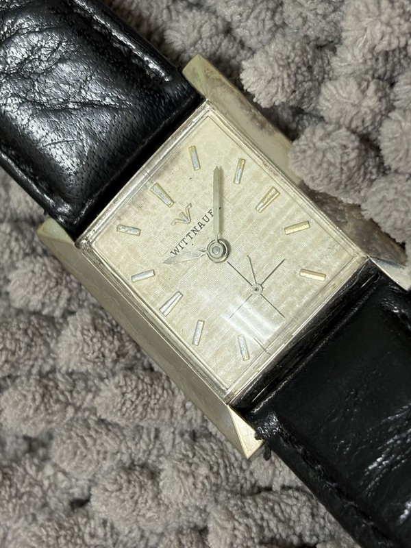 old TANK wristwatch LONGINES WITTNAUER  SWISS  watch 17 j 9 E 10 K GOLD filled