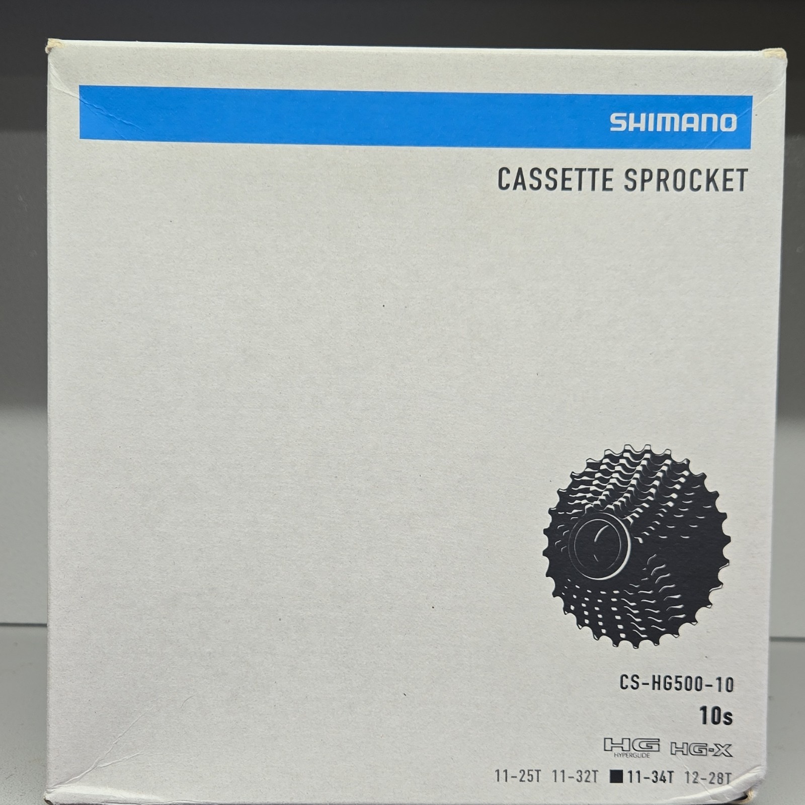 Shimano CS-HG500-10 10-Speed Road Bike Cassette Silver Steel 11-34T, NIB