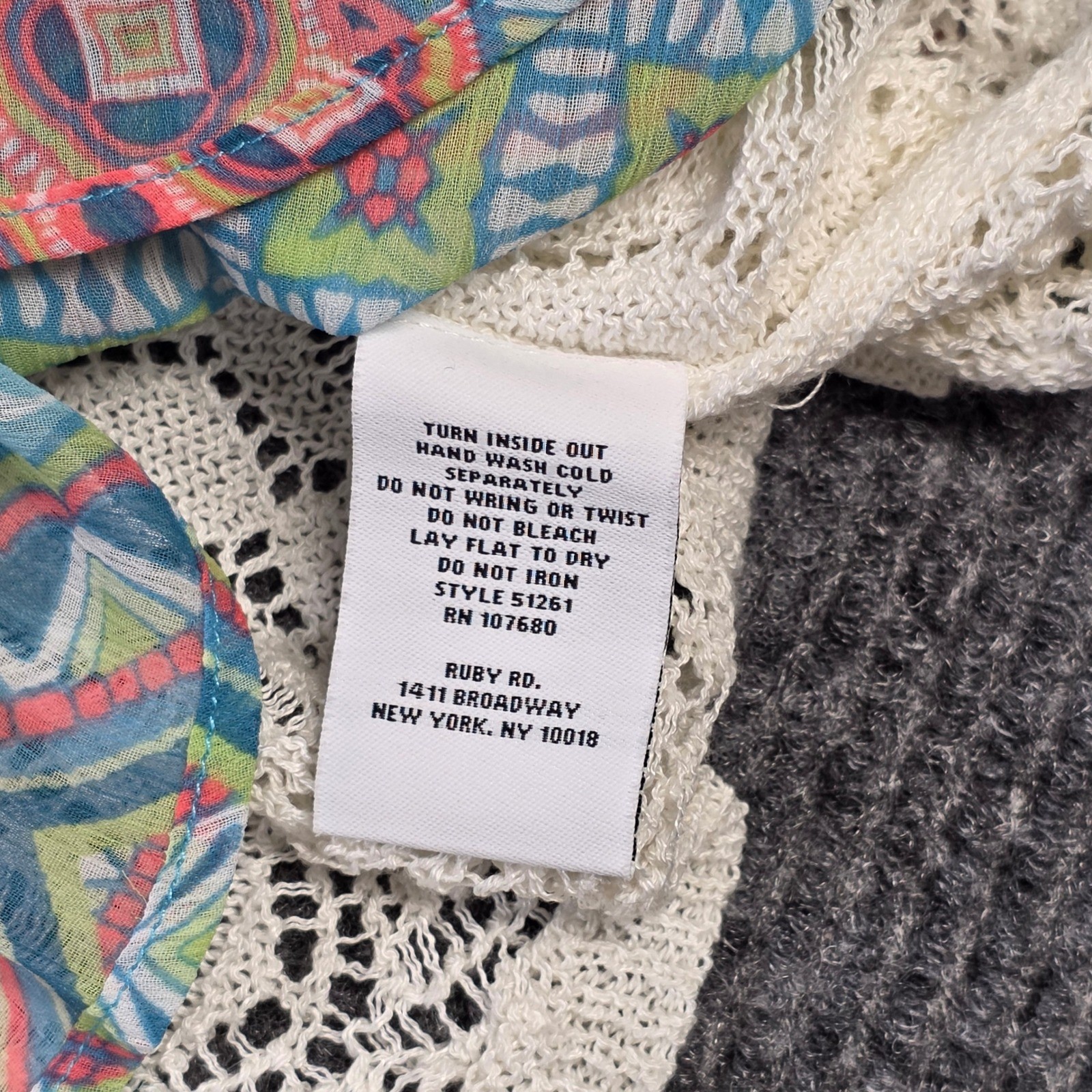 Ruby Rd Double Layer Geometric Print Cardigan Wom… - image 4